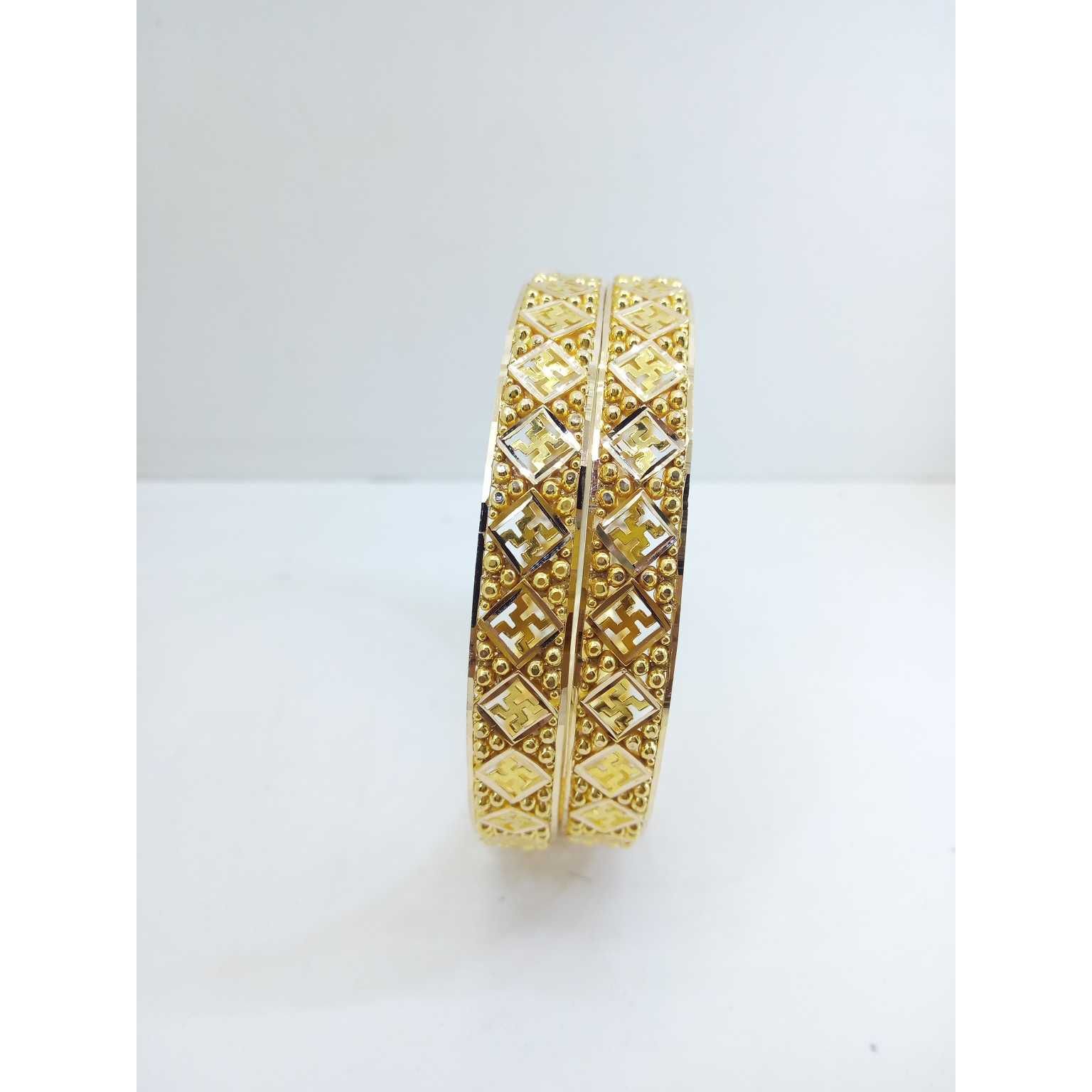 22KT Gold Designer Bangles for Bridal