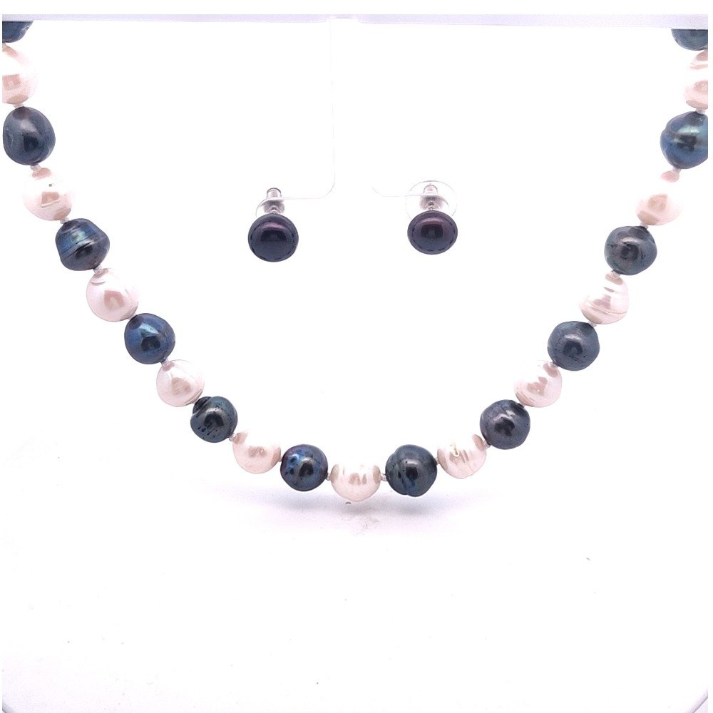 Akoya Pearl Bead Mala With Earrings