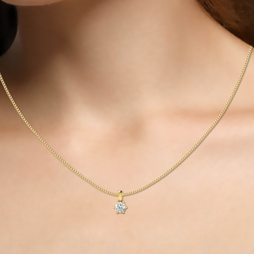 Double halo pendant sI yELLOW 14K