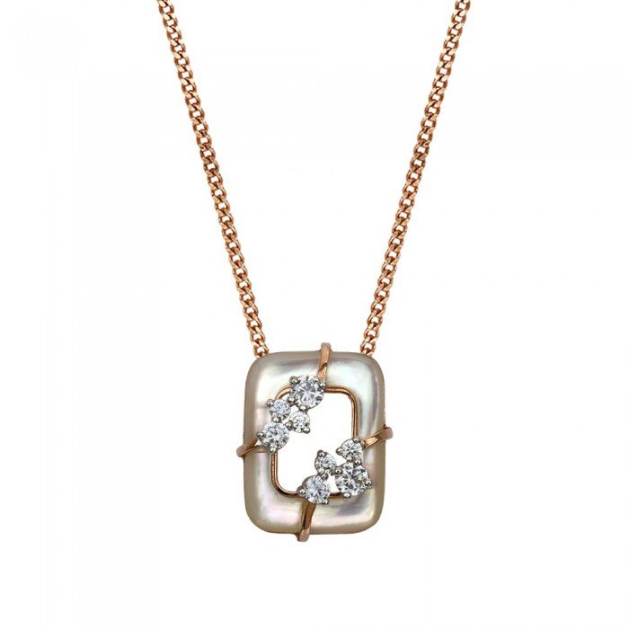 The precious pearl pendant VVS yellow 14k